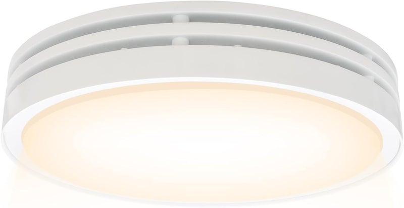 Akicon Bathroom Exhaust Fan with Light, 110CFM, 2.0 Sones for Ceiling, 1000lm Dimmable LED Light and 150lm Nightlight Dual Color Bathroom Vent Fan for Home, Round, White - Image 1